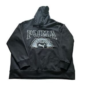 PUMA‎ Men's XXL Hoodie Black Sporty Athletic Cotton Blend Casual